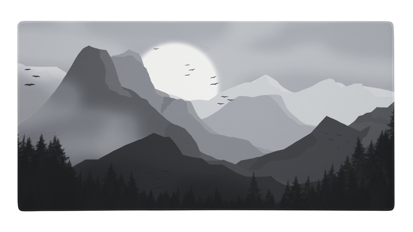 Journey - Black and White - Desk Mat