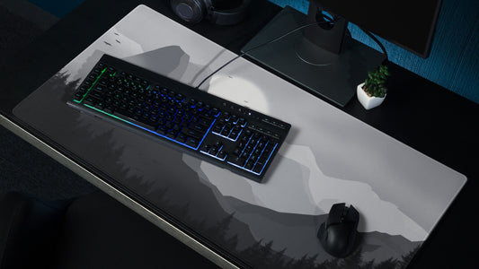 Journey - Black and White - Desk Mat