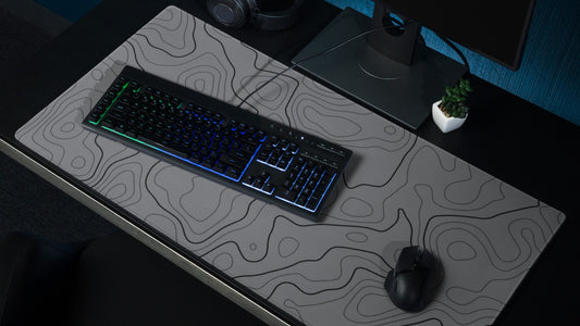 Elevation - Gray - Desk Mat