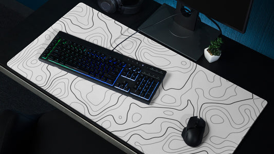 Elevation - White - Desk Mat