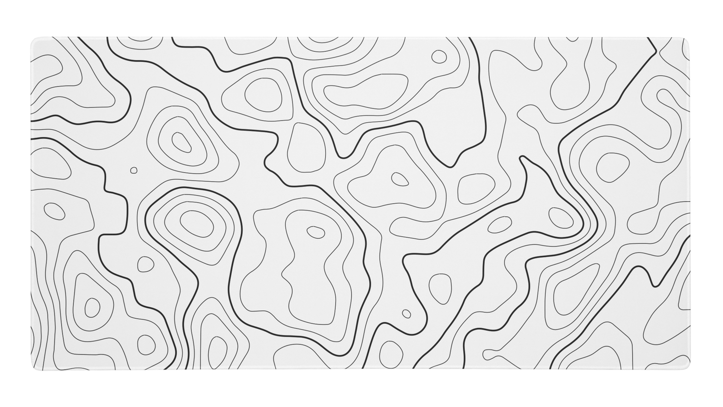 Elevation - White - Desk Mat