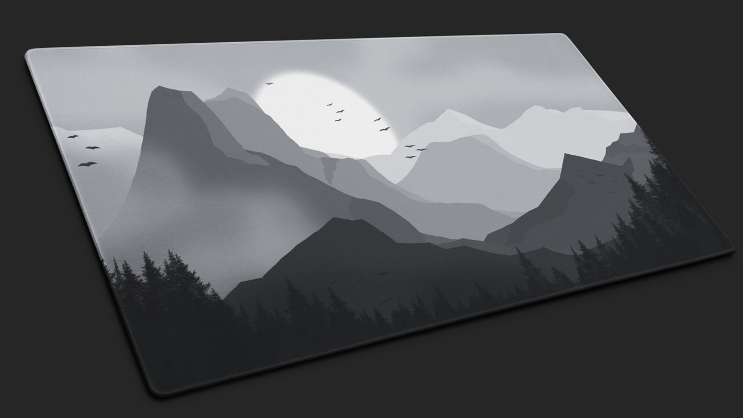 Journey - Black and White - Desk Mat